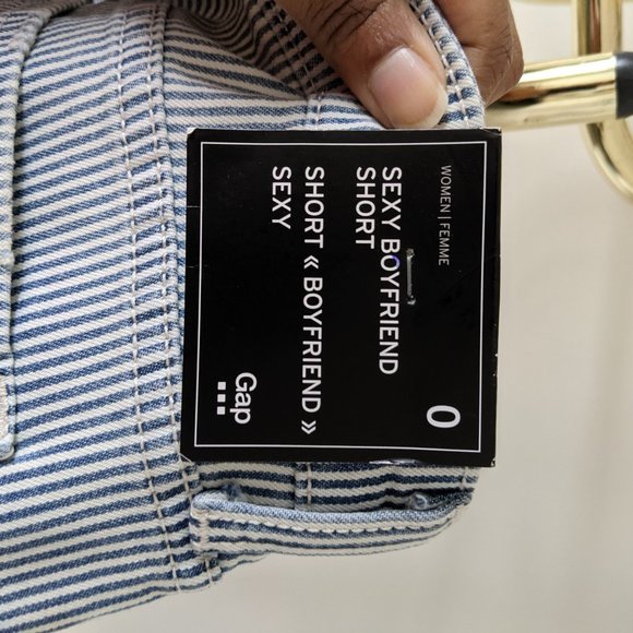 Striped Boyfriend Shorts - Picture 5 of 6